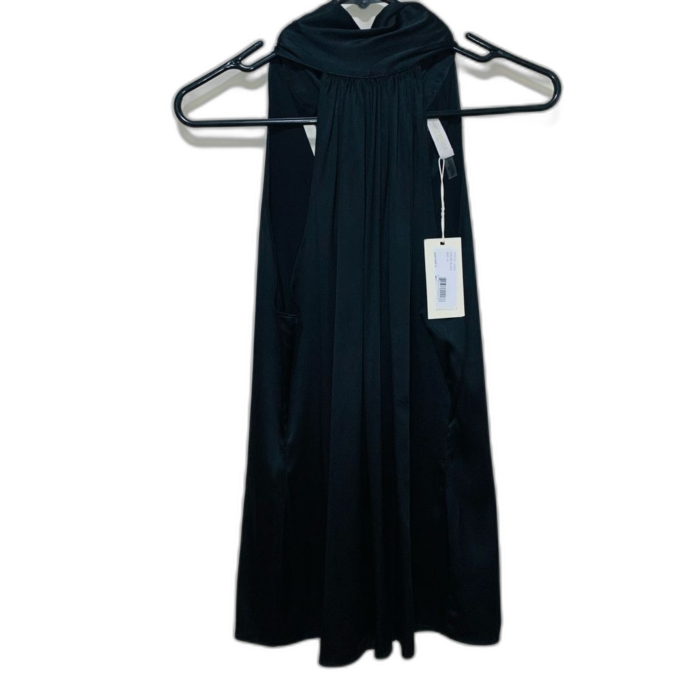 Ramy Brook Elegant Black Silk Halter Top size small
